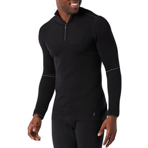Smartwool Men's Intraknit Thermal Max Merino Base Layer Quarter Zip Hoodie, XXL, Black