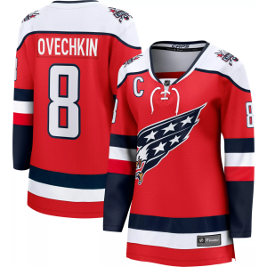 NHL Women's Washington Capitals Alex Ovechkin #8 Red Breakaway Replica Alternate Jersey, Small