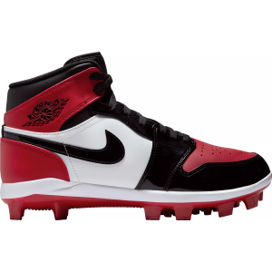 Jordan 1 Retro MCS High Baseball Cleats, Size 10, Red/Black