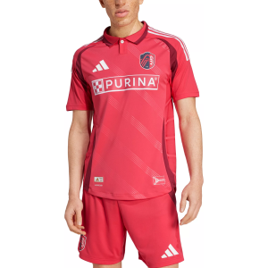 adidas Adult St. Louis City SC 2025 Primary Authentic "Forever City Red" Jersey, Men's, Small, Pink