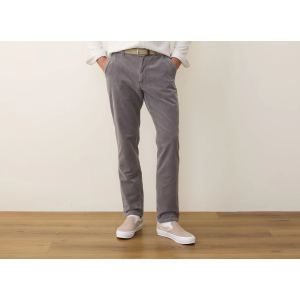 Marine Layer Men's Saturday Moleskin Slim Straight Chino, Large, Mockingbird