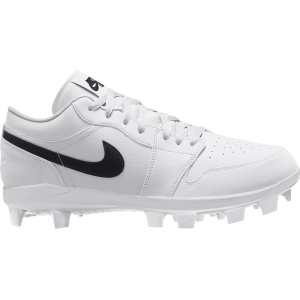 Jordan 1 Retro MCS Baseball Cleats, Size 7.5, White/Black/White