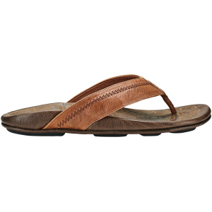 OluKai Men's Hiapo Flip Flop, Size 9, Dark Brown