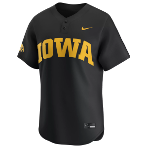 Nike Men's Iowa Hawkeyes Black Replica Baseball Jersey, Medium