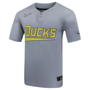 Nike Women's Oregon Ducks Grey Two Button Replica Softball Jersey, Small, Gray