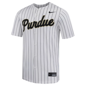 Nike Men's Purdue Boilermakers White Pinstripe Replica Baseball Jersey, Large