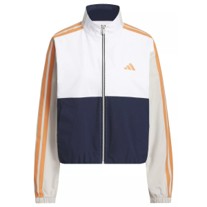 adidas Women's Beyond Color Block Twistweave Full-Zip Golf Jacket, XS, Collegiate Navy