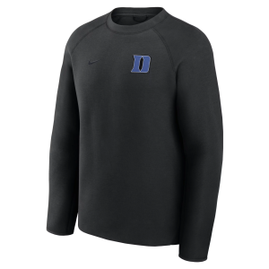 Nike Men's Duke Blue Devils Black Tech Fleece Crewneck Sweatshirt, Large