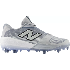 New Balance Comp V4 TPU Baseball Cleats, Size 8.5, Grey/White