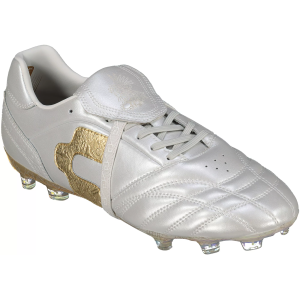 Charly Legendario 26 PFX AG Soccer Cleats, M9/W10.5, White/Gold