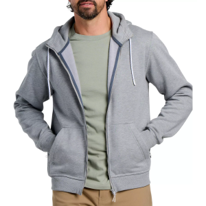 Free Fly Men's Bamboo Northcoast Fleece Full Zip Hoodie, Medium, Heather Grey