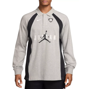 Jordan Jordan Men's Flight Long Sleeve Polo Jersey, XL, Grey Heather - $57.73 at DICK'S Sporting Goods