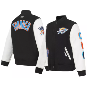 Pro Standard Boys' Oklahoma City Thunder Black Varsity Jacket, Size 6
