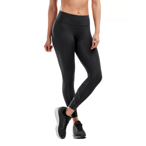 2XU Women's Force Compression Mid-Rise Tights, Small, Black/Nero