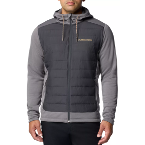 Columbia Men's Florida State Seminoles City Grey Hybrid Full-Zip Jacket, XL, Gray