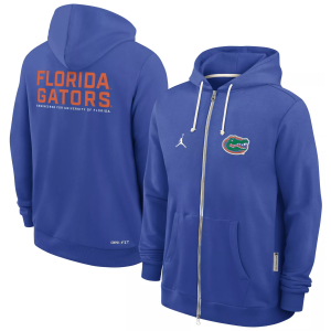 Jordan Men's Florida Gators Game Royal Dri-FIT Sideline Full-Zip Hoodie, Large, Blue