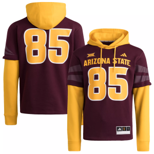 adidas Men's Arizona State Sun Devils #85 Medium Red Hooded Jersey