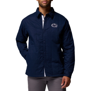 Columbia Men's Penn State Nittany Lions Collegiate Navy Campus Roam Quilted Jacket, Small, Blue