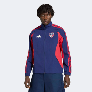 adidas Adult FC Dallas Black 2026 Prematch Anthem Full-Zip Jacket, Men's, Small