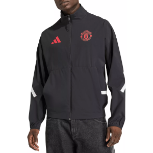 adidas Adult 2025 Manchester United Black Anthem Full-Zip Jacket, Men's, Small