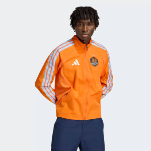adidas Adult Houston Dynamo Orange 2026 Prematch Anthem Full-Zip Jacket, Men's, Small