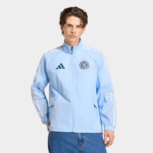 adidas Adult New York City FC Blue 2026 Prematch Anthem Full-Zip Jacket, Men's, Large