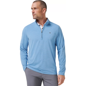 TravisMathew Men's Heater Pro Golf  1/4 Zip, Medium, Pacific Coast