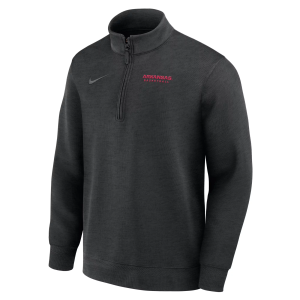 Nike Men's Arkansas Razorbacks Black Coaches Dri-Fit Half-Zip Jacket, Large