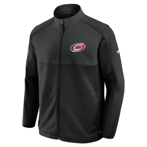 NHL Men's Carolina Hurricanes Black Full-Zip Fleece Jacket, Small
