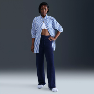 Nike Women's Sportswear Phoenix Cozy Boucle Slim Knit Pants, XXL, Midnight Navy