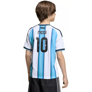 adidas Youth Argentina Lionel Messi #10 2026 Home Replica Jersey, Small, White