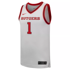 Nike Men's Rutgers Scarlet Knights White Replica Jersey, Medium