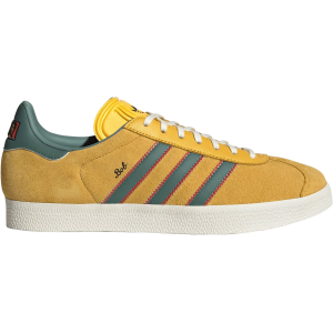 adidas Gazelle Bob Marley Shoes, Men's, M9.5/W10.5, Bold Gold/None/Ruby