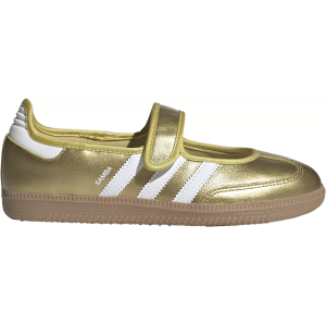 adidas Women's Samba Jane Shoes, Size 9, White/Gold/Gum