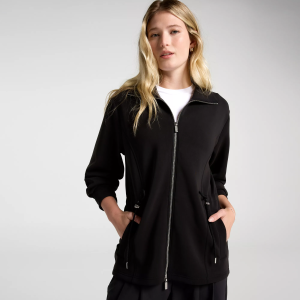 CALIA Women's Sandwash Cinch Jacket, Large, Pure Black