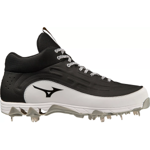 Mizuno Mizuno 9-Spike Ambition 3 Mid Metal Baseball Cleats, Size 13, Black/White - $66.73 at DICK'S Sporting Goods