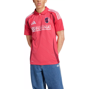 adidas Adult St. Louis City SC 2025 Primary Replica "Forever City Red" Jersey, Men's, Small, Pink