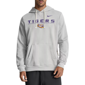 Nike Men's LSU Tigers Photon Dust Dri-FIT Standard Issue Pullover Hoodie, Large, White