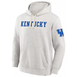 NCAA Men's Kentucky Wildcats Oatmeal Heritage Fleece Pullover Hoodie, Small, Tan