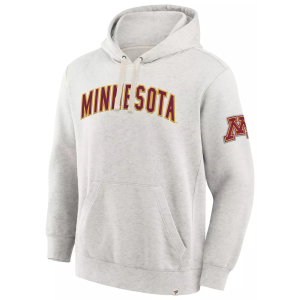 NCAA Men's Minnesota Golden Gophers Oatmeal Heritage Fleece Pullover Hoodie, Large, Tan