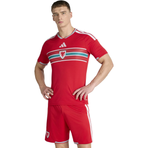 adidas Adult Wales 2026 Home Replica Jersey, Men's, Small, Red