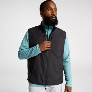 VRST Men's Insulated Golf Vest, Small, Pure Black