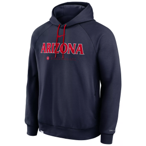 Nike Men's Arizona Wildcats College Navy Courtside Practice Hoodie, Medium, Blue