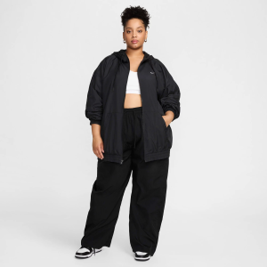 Nike Women's Windrunner High-Waisted Woven Open-Hem Pants (Plus Size), 2X, Black