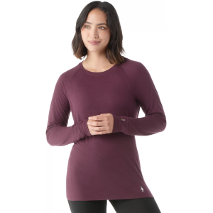 SmartWool Women's Merino 150 Base Layer Long Sleeve Baselayer Shirt, Small, Eggplant