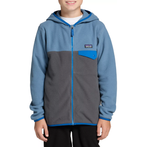 Patagonia Kids' Micro D Snap-T Fleece Jacket, Medium, Forge Grey/Utility Blue