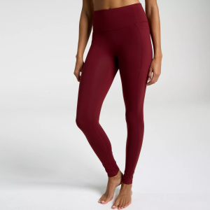 CALIA Women's Essential Full Length Legging, Small, Deep Merlot