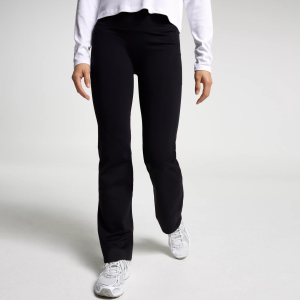 CALIA Women's Essential Straight Leg Pant, Large, Pure Ebony