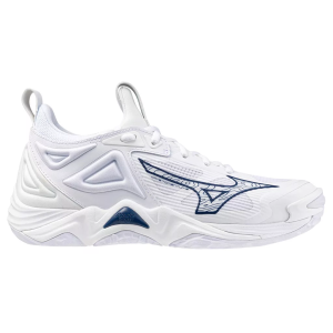 Mizuno Women's Wave Momentum 3 Volleyball Shoes, Size 11, White/Navy
