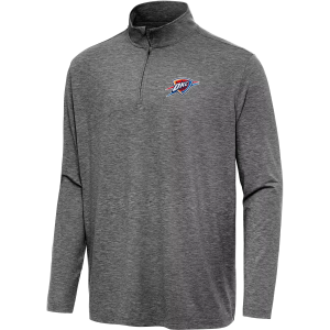 Antigua Men's Oklahoma City Thunder Gray Hunk 1/4-Zip Pullover, Small